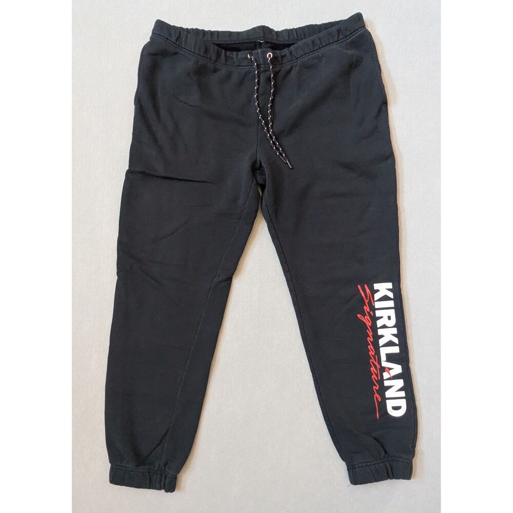 Kirkland Signature Logo Joggers – Black – Men's XL Ladies XXL
